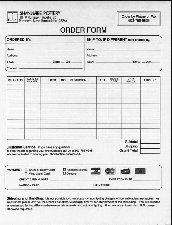 order form